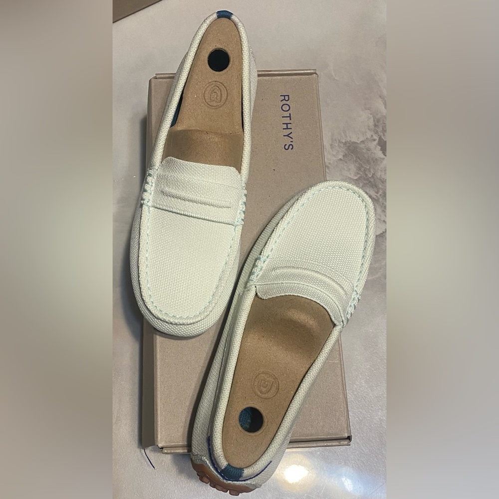Rothy's  Wm’s Aquamarine Loafers.